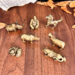 1Pcs Brass Hippopotamus Rhinoceros Statue Metal Gorilla Tiger Figurine Animal Mi... - Image 5