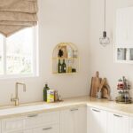 Crofy Gold Arched Frame Wall Shelf, Decorative 2 Tier Bathroom Wall Shelf with T... - Image 5