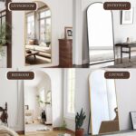 OGCAU 76"x34" Arched Full Length Mirror, Hanging Leaning or Standing Full Body M... - Image 5