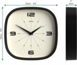 JONES CLOCKS® Pulsar wall Clock | Square Rounded Retro Clock | 10 inch | Black |... - Image 5