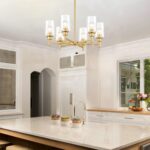Modern Gold Chandeliers for Dining Room, 6-Light Chandelier Light Fixture with C... - Image 3