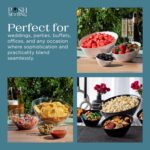 Posh Setting - White Plastic Serving Bowls for Party Angled Bowls Disposable Chi... - Image 6
