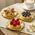 LemonRoad 50 Pcs Mini Square Baroque Dessert Display Trays Mini Elegant Plastic ... - Image 4