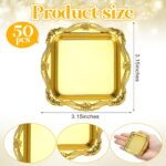 LemonRoad 50 Pcs Mini Square Baroque Dessert Display Trays Mini Elegant Plastic ... - Image 5