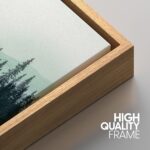NWT Framed Canvas Print Wall Art Set Teal Mountain Range Lake Forest Landscape N... - Image 5