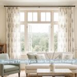 Floral Pinch Pleated Linen Farmhouse Curtains, Blue Green French Country Cottage... - Image 3