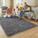 Ophanie Area Rugs for Bedroom Living Room, Grey Fluffy Fuzzy Shag Shaggy Soft Pl... - Image 3