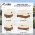 ANartcle Patio Furniture Covers 4 Piece Set, 600D Waterproof Heavy Duty Outdoor ... - Image 3