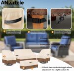 ANartcle Patio Furniture Covers 4 Piece Set, 600D Waterproof Heavy Duty Outdoor ... - Image 4
