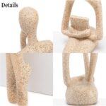 Gold Home Decor Thinker Statue Accents, Set of 3 Thinker Sculptures Office Decor... - Image 3