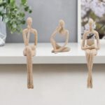 Gold Home Decor Thinker Statue Accents, Set of 3 Thinker Sculptures Office Decor... - Image 5