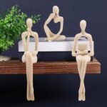 Gold Home Decor Thinker Statue Accents, Set of 3 Thinker Sculptures Office Decor... - Image 8