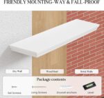 Fun Memories Floating Shelves 24 Inch Long, 9.3 Inch Deep Classic Crown Molding ... - Image 5