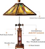 Capulina 26" Modern Tiffany Table Lamp - Picasso Abstract Stained Glass Desk Lam... - Image 3