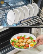 Yeacccng White Pasta Bowls Set of 6, 9.25 Inch 50 Oz Large Ceramic Soup Salad Bo... - Image 8