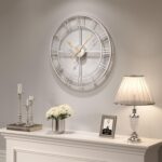 Cuspin Silver Wall Clock for Living Room Decor, 24 Inch Large Metal Wall Clock M... - Image 4