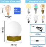 FLORNIA Globe Tble Lamp, Modern Industrial Round Table Lamp, Unique Bedside Nigh... - Image 3