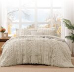 WRENSONGE Queen Size Comforter Set with Sheets - 7 Pieces Beige Tufted Bed in a ... - Image 3
