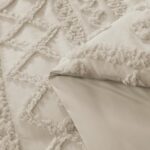 WRENSONGE Queen Size Comforter Set with Sheets - 7 Pieces Beige Tufted Bed in a ... - Image 5