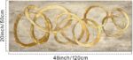 KREATIVE ARTS Large Abstract Canvas Art, Brown and Gold Pastel Paint Strokes, Mo... - Image 7
