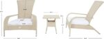SAFAVIEH Outdoor Patio Furniture Collection Edna 3-Piece Lounge Set with Beige F... - Image 4