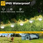 6 Pack Solar Ground Lights Outdoor, 8 LED Mini Flat Solar Disc Lights, IP65 Wate... - Image 4