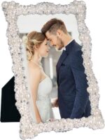 DIKAR 4x6 Picture Frame with Rhinestones and Pearls for Wedding Gift, Wedding Pi... - Image 3