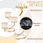 Metal 3 Arm Crystal Candle Holder - Tea Light Centerpiece Candle Holder, Votive ... - Image 4