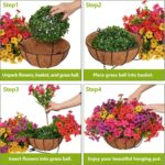 2 Set Artificial Hanging Flowers with Basket for Outdoor Spring Summer Decor - 2... - Image 8