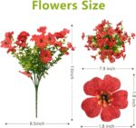 2 Set Artificial Hanging Flowers with Basket for Outdoor Spring Summer Decor - 2... - Image 9
