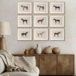 LOARTVE 9Pcs Vintage Horse Canvas Wall Art Posters,Farmhouse Horse Art Prints Ru... - Image 3