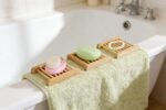 2-Pack Bamboo Soap Tray Set - Self-Draining Wooden Soap Holder for Bathroom, Sho... - Image 9