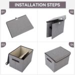 Bagnizer Large 17" 42 Quarts Collapsible Stackable Storage Bins with Lids [3-Pac... - Image 4