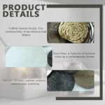 HAVFIFK Metal Wall Art - Abstract 3D Large 54" Brown White Wall Decor for Living... - Image 4