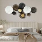 HAVFIFK Metal Wall Art - Abstract 3D Large 54" Brown White Wall Decor for Living... - Image 9