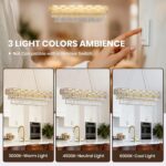 SNZ 35.4" L Modern Crystal Chandelier, Gold Large Chandeliers for Dining Room, K... - Image 4