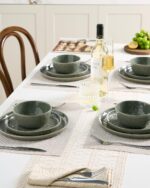Famiware Mars Plates and Bowls Set, 12 Pieces Dinnerware Sets, Dishes Set for 4,... - Image 4