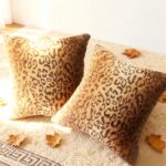 Faux Fur Throw Pillows, Set of 2 Decorative Square Couch Pillow Covers, Leopard ... - Image 4