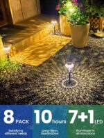 SOLPEX Solar Pathway Lights Garden Decor for Yard, Garden Lights Solar Powered W... - Image 8