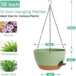 UOUZ Set of 3-10 Inch Self Watering Hanging Planters for Indoor & Outdoor，Hangin... - Image 4