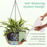 UOUZ Set of 3-10 Inch Self Watering Hanging Planters for Indoor & Outdoor，Hangin... - Image 5