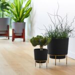 Bloem Hopson Decorative Resin Cachepot with Metal Stand, 14" Indoor and Outdoor ... - Image 3