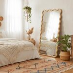 Full Length Mirror, 55"x28" Boho Wavy Wood Floor Mirror, for Bathroom, Bedroom, ... - Image 3