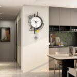 FLEBLE Large Wall Clocks for Living Room Decor Modern Pendulum Wall Clock Silent... - Image 3
