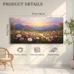 crmotu Landscape Wall Art, Oversized Wall Art, Floral Wall Decor, Mountain Flowe... - Image 4