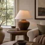 Troy Lighting PTL1010 Calabria - 20.5 Inch Table Lamp, Sienna Finish with Off-Wh... - Image 3
