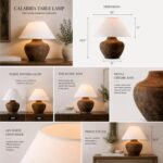 Troy Lighting PTL1010 Calabria - 20.5 Inch Table Lamp, Sienna Finish with Off-Wh... - Image 6