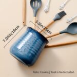 HASENSE Utensil Holder for Kitchen Counter 7.1” Cooking Utensil Crock for Counte... - Image 4