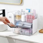 Makeup Organizer,Vanity Organizer with Makeup Brush Holder,Large Skincare Organi... - Image 6