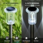 DenicMic Solar Lights Outdoor 15 Pack Waterproof 6000K Cold White LED Stainless ... - Image 4